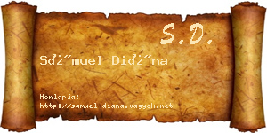 Sámuel Diána névjegykártya