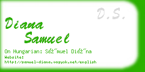 diana samuel business card